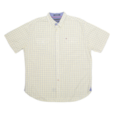 TOMMY HILFIGER Mens Shirt Yellow Check XL