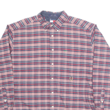 TOMMY HILFIGER Mens Shirt Red Check Long Sleeve L