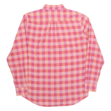 TOMMY HILFIGER Mens Shirt Pink Check Long Sleeve S