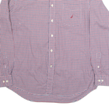NAUTICA Mens Shirt Red Check Long Sleeve L