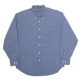 NAUTICA Mens Shirt Blue Check Long Sleeve L