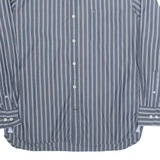 TOMMY HILFIGER Mens Shirt Grey Pinstripe Long Sleeve L