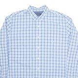 NAUTICA Mens Shirt Blue Check Long Sleeve L