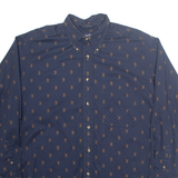 NAUTICA Mens Shirt Blue Paisley Long Sleeve L