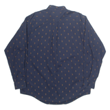 NAUTICA Mens Shirt Blue Paisley Long Sleeve L