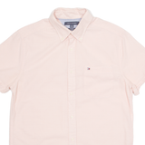 TOMMY HILFIGER Mens Plain Shirt Pink M