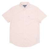 TOMMY HILFIGER Mens Plain Shirt Pink M