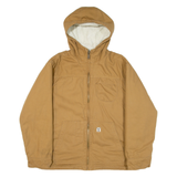YELLOWSTONE Sherpa Lined Mens Workwear Jacket Brown Hooded M