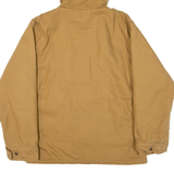 YELLOWSTONE Sherpa Lined Mens Workwear Jacket Brown Hooded M