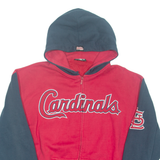 STITCHES Cardinals Mens Red Hoodie Full Zip USA L