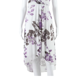 Womens Day Dress Purple Floral Sleeveless Short L