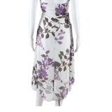 Womens Day Dress Purple Floral Sleeveless Short L