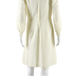 Womens Pencil Dress Cream Long Sleeve Short M