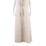 Womens Maxi Dress Purple Floral Short Sleeve Long M