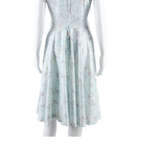 Womens Day Dress Blue Floral Short Sleeve Midi S