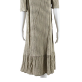 LEVI'S Womens Day Dress Brown Check Short Sleeve Midi M