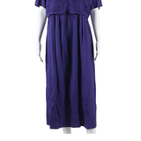 KARIN STEVENS Womens Day Dress Purple Short Sleeve Midi M