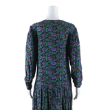 GYPSY Womens Day Dress Black Floral Long Sleeve Midi S