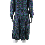 GYPSY Womens Day Dress Black Floral Long Sleeve Midi S