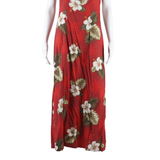 Womens Shift Dress Red Floral Sleeveless Midi M