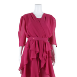 YOUR SIXTH SENSE Womens Day Dress Pink Short Sleeve Knee Length L