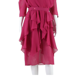 YOUR SIXTH SENSE Womens Day Dress Pink Short Sleeve Knee Length L