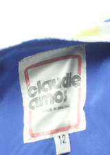 CLAUDIE AMOS Womens Day Dress Blue Floral Long Sleeve Midi L