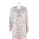 Womens Day Dress White Floral Long Sleeve Midi M