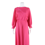 ANN Womens Maxi Dress Pink Long Sleeve Long M