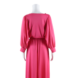 ANN Womens Maxi Dress Pink Long Sleeve Long M