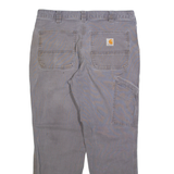 CARHARTT Mens Trousers Grey Relaxed Straight W34 L30