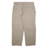 CARHARTT Carpenter Mens Trousers Grey Relaxed Straight W40 L32