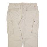 CARHARTT Cargo Mens Trousers Beige Relaxed Straight W40 L30