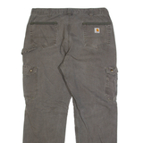 CARHARTT Carpenter Mens Trousers Green Relaxed Straight W38 L34