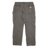 CARHARTT Carpenter Mens Trousers Green Relaxed Straight W38 L34