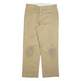 DICKIES 874 Workwear Mens Trousers Beige Regular Straight W34 L30