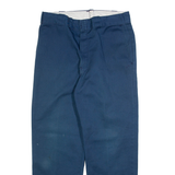 DICKIES Mens Trousers Blue Regular Straight W32 L28