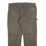 DICKIES Carpenter Mens Trousers Grey Regular Straight W38 L31