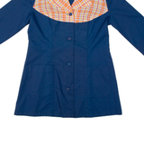 PALOMA Womens Shirt Dress Blue 90s Check Short M
