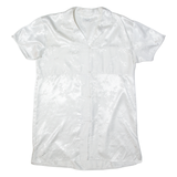 ISADORA Oriental Inspired Womens Shirt Dress White Floral Knee Length M