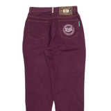 RED PIPE Womens Jeans Maroon Relaxed Tapered 90s W28 L30