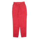 Womens Jeans Red Regular Tapered 90s W26 L30