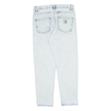 CARHARTT Newel Mens Jeans Blue Regular Tapered Acid Wash W32 L28