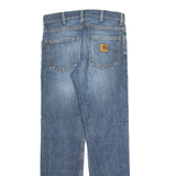 CARHARTT Mens Jeans Blue Slim Straight Stone Wash W31 L34