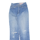 LEVI'S Wash Em' Hot Distressed Womens Jeans Blue Straight 90s W24 L32
