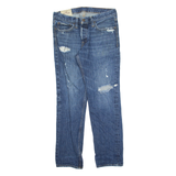 HOLLISTER Distressed Mens Jeans Blue Slim Straight Stone Wash W32 L30