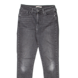 LEVI'S 721 High Rise Womens Jeans Black Slim Skinny Stone Wash W29 L30