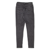 LEVI'S 721 High Rise Womens Jeans Black Slim Skinny Stone Wash W29 L30
