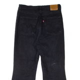 LEVI'S Rib Cage Crop BIG E Womens Jeans Black Regular Flared W28 L22