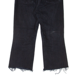 LEVI'S Rib Cage Crop BIG E Womens Jeans Black Regular Flared W28 L22